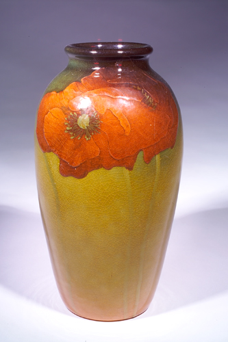 Appraisal: ROOKWOOD Standard glaze ovoid vase painted by Lorinda Epply with