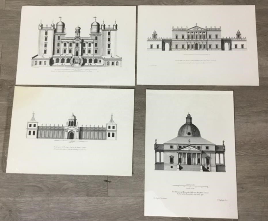 Appraisal: ARCHITECTURAL ENGRAVINGS AFTER COLEN CAMPBELLAfter Hendrick Hulsbergh engraver Drumlenrig Castle