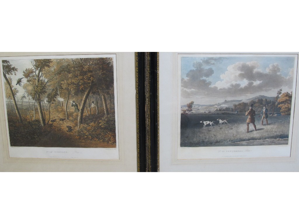 Appraisal: Pair of reproduction shooting prints