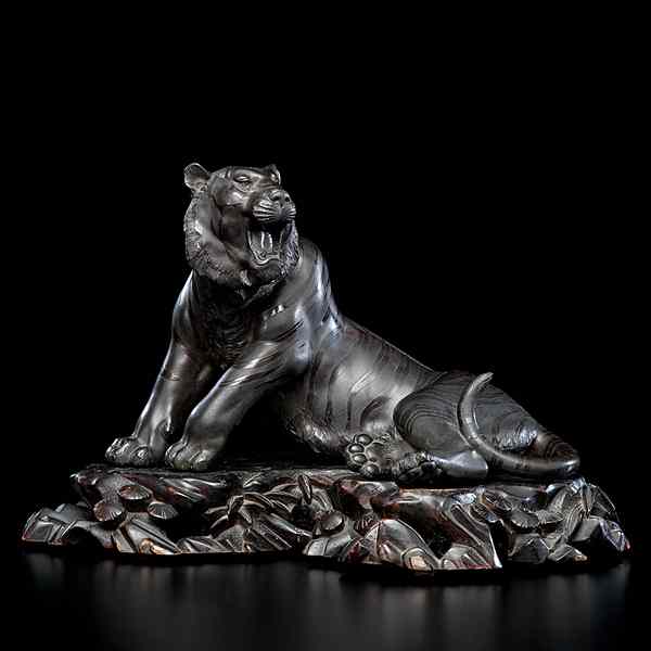 Appraisal: Japanese Bronze Tiger Japanese Meiji Period A cast bronze tiger