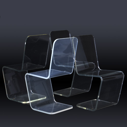 Appraisal: LUCITE Four cantilevered chairs x x