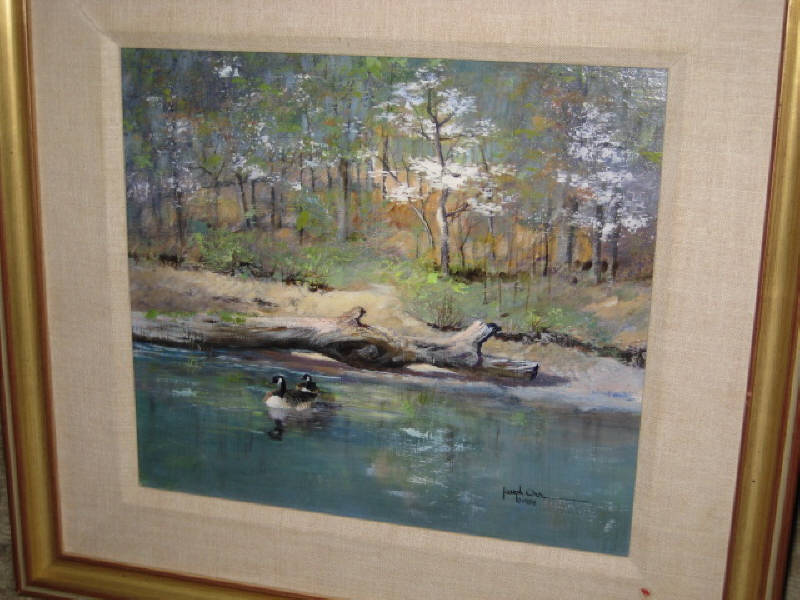 Appraisal: JOSEPH ORR AMERICAN B ST MARITZ DOGWOOD acrylic on masonite