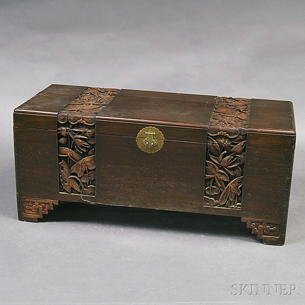 Appraisal: Tang Zung Lee Co Carved Trunk Shanghai China th century