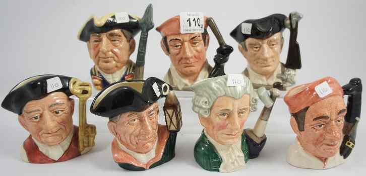 Appraisal: A collection of Royal Doulton Small Character Jugs from the