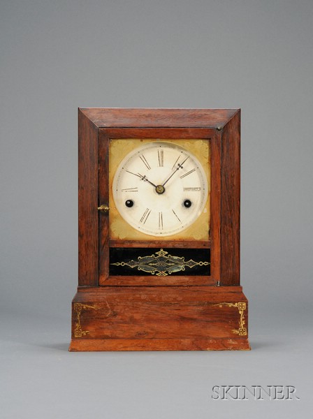 Appraisal: Rosewood Cottage Clock J J Beals Co Haymarket Square Boston