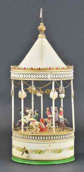 Appraisal: BING MERRY GO ROUND Germany hand painted overall features cloth