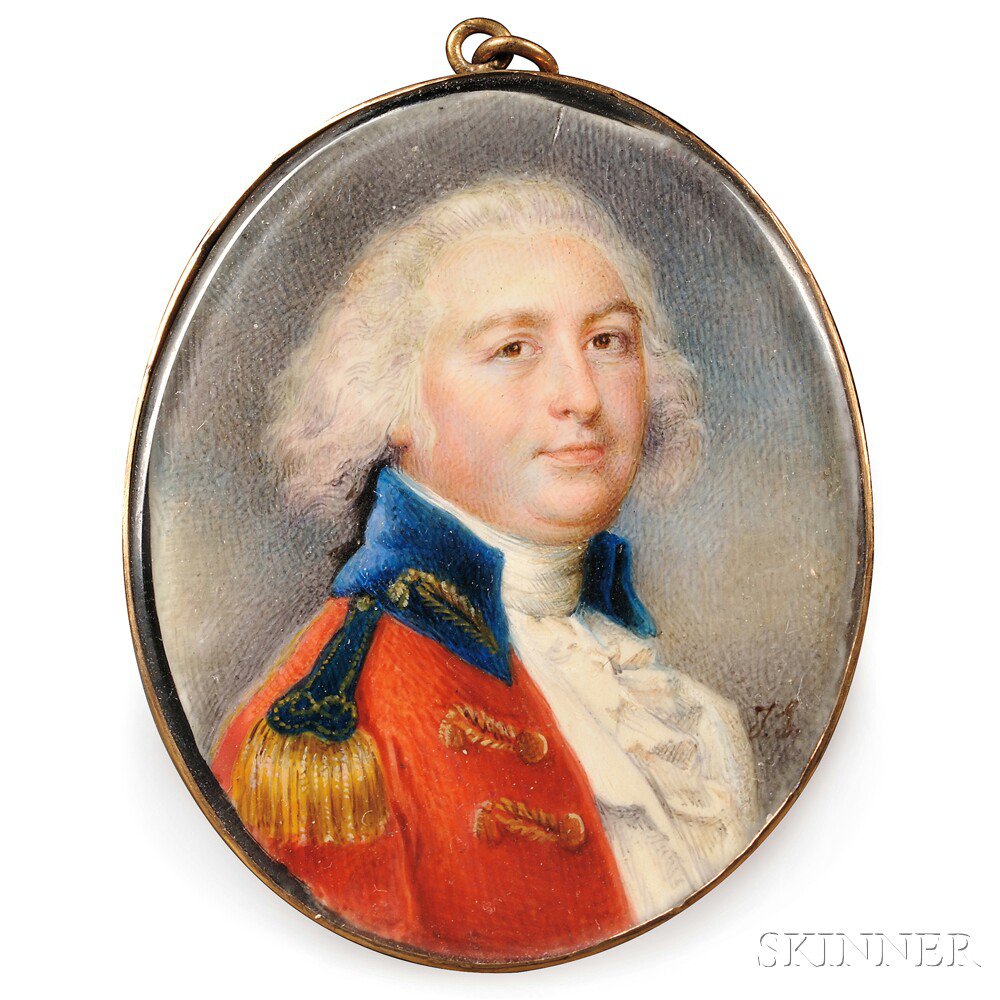 Appraisal: Attributed to John Smart English - Portrait Miniature of Major