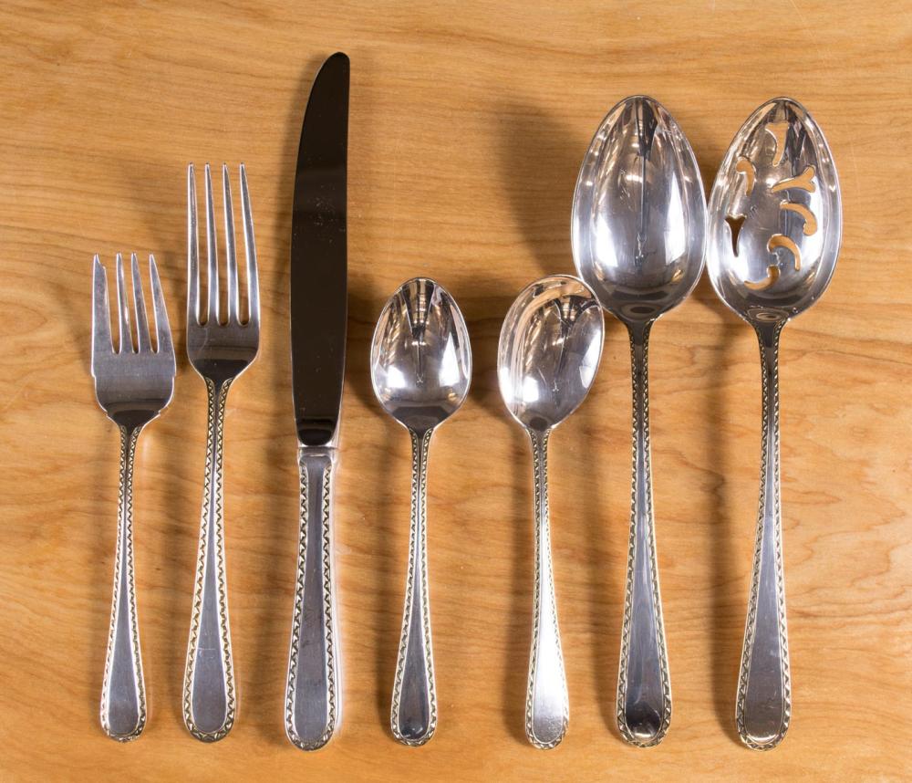 Appraisal: S KIRK SON GOLDEN WINSLOW STERLING SILVER FLATWARE SET piece