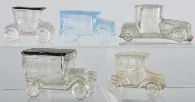 Appraisal: Lot of Glass Automobile Candy Containers Description Includes one in