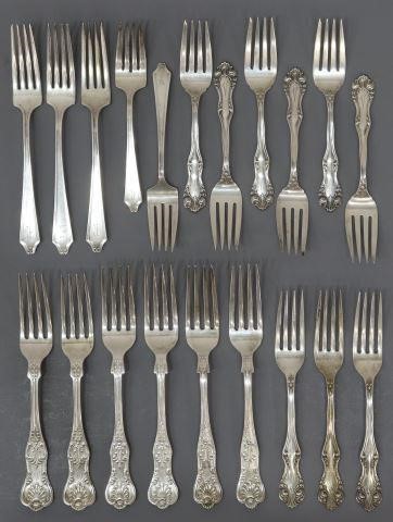 Appraisal: lot of American sterling silver forks including Gorham Kings III