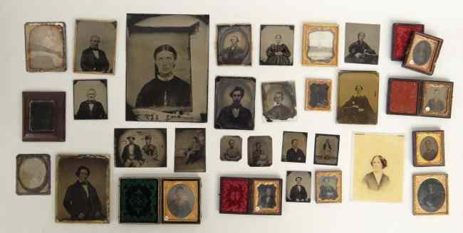 Appraisal: Lot misc daguerreotypes tintypes and ambrotypes