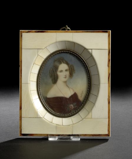 Appraisal: German Oval Portrait Miniature of the Princess Ludmila von und