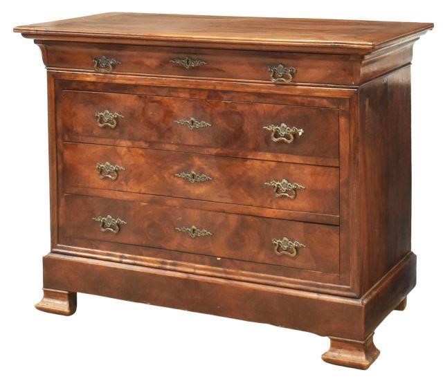 Appraisal: French Charles X period marble-top mahogany commode th c having