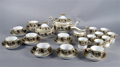 Appraisal: Spode porcelain coffee service early th century Comprising a teapot