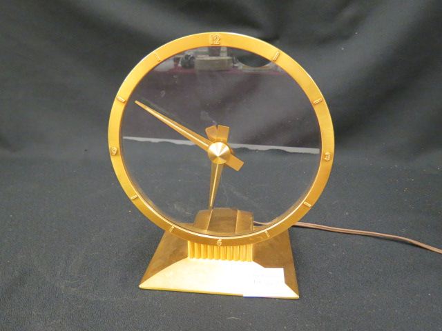 Appraisal: Jefferson Golden Hour Electric Clock dial brass finish currently working