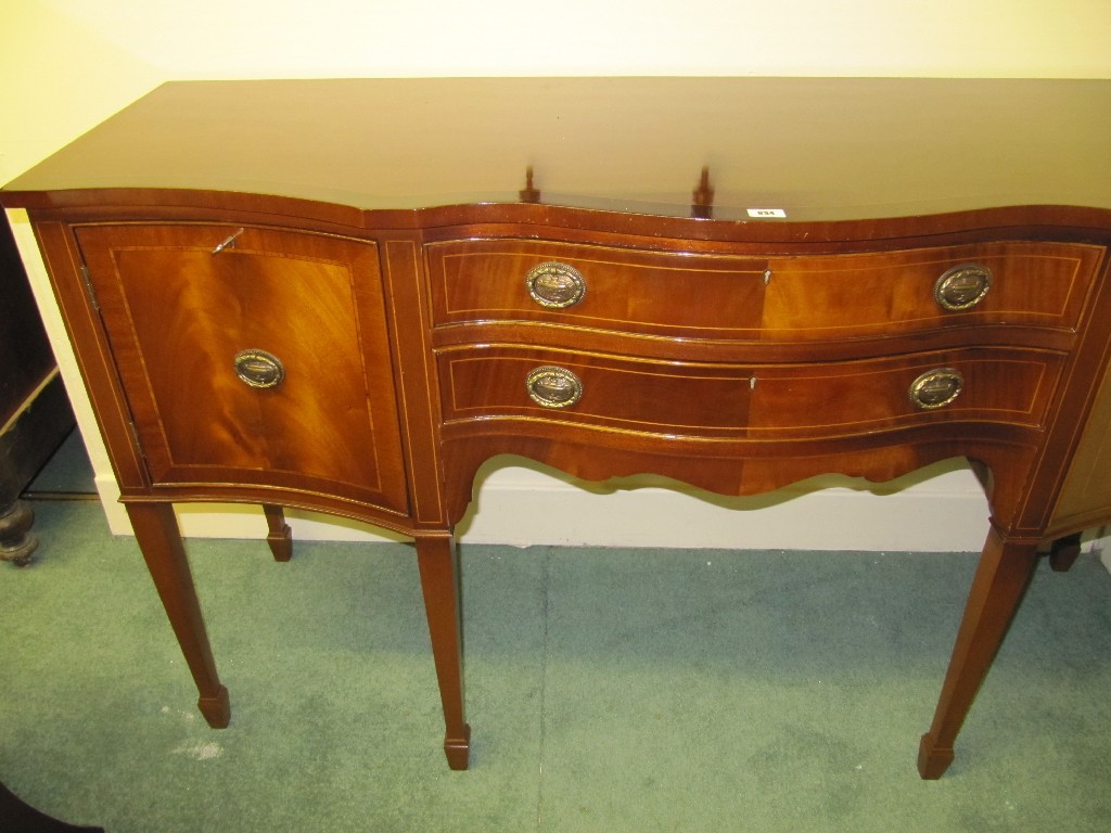 Appraisal: Reproduction serpentine shaped sideboard