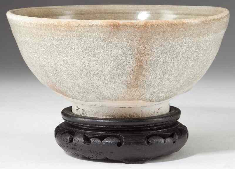 Appraisal: Chinese Song Dynasty Style Celadon Bowllow footed form with slip