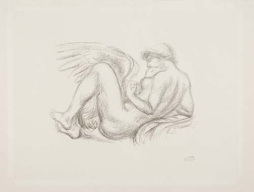 Appraisal: ARISTIDE MAILLOL Leda Lithograph on cream laid paper circa x