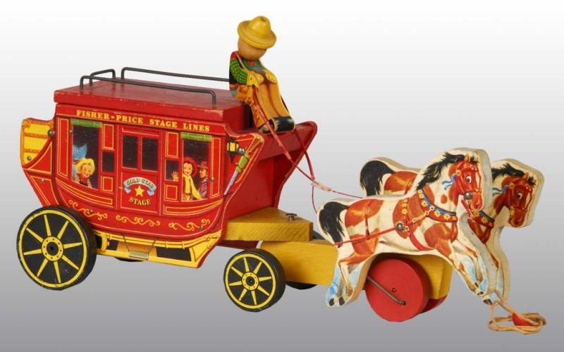 Appraisal: Fisher Price No Stage Coach Toy Description American Replaced saddle