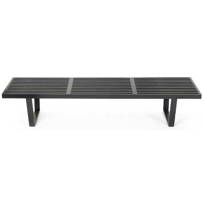 Appraisal: George Nelson Platform bench by Herman Miller ebonized top and