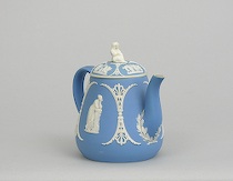 Appraisal: Wedgwood Light Blue Jasper Dip Coffee Pot with Sybil Finial