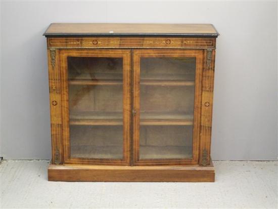 Appraisal: th century mahogany marquetry inlaid pier cabinet with gilt metal