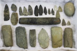 Appraisal: Grand Isle County Vermont ground stone implements lithic artifacts- pcs