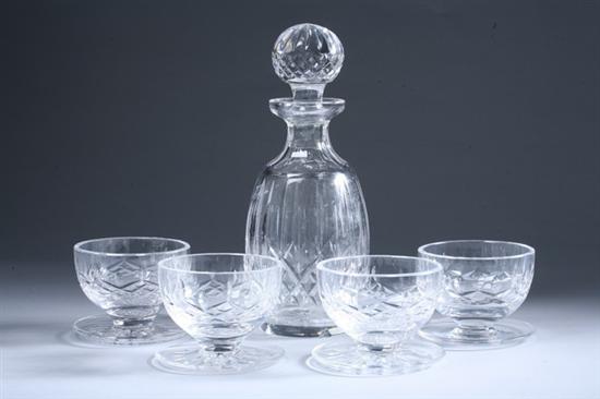 Appraisal: EIGHT WATERFORD DESSERT COUPES AND A DECANTER The coupes with