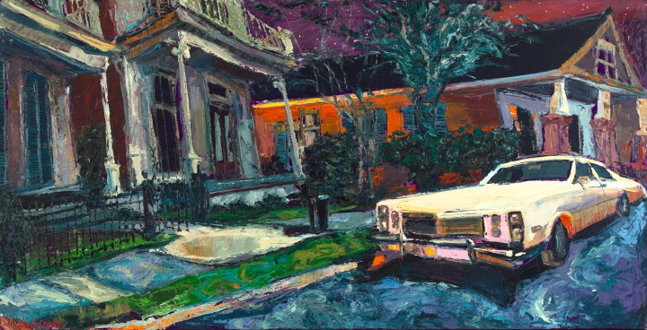 Appraisal: James Michalopoulos American New Orleans b Mid-City Miasma oil on