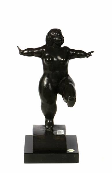 Appraisal: A patinated bronze figure of a woman cast after a