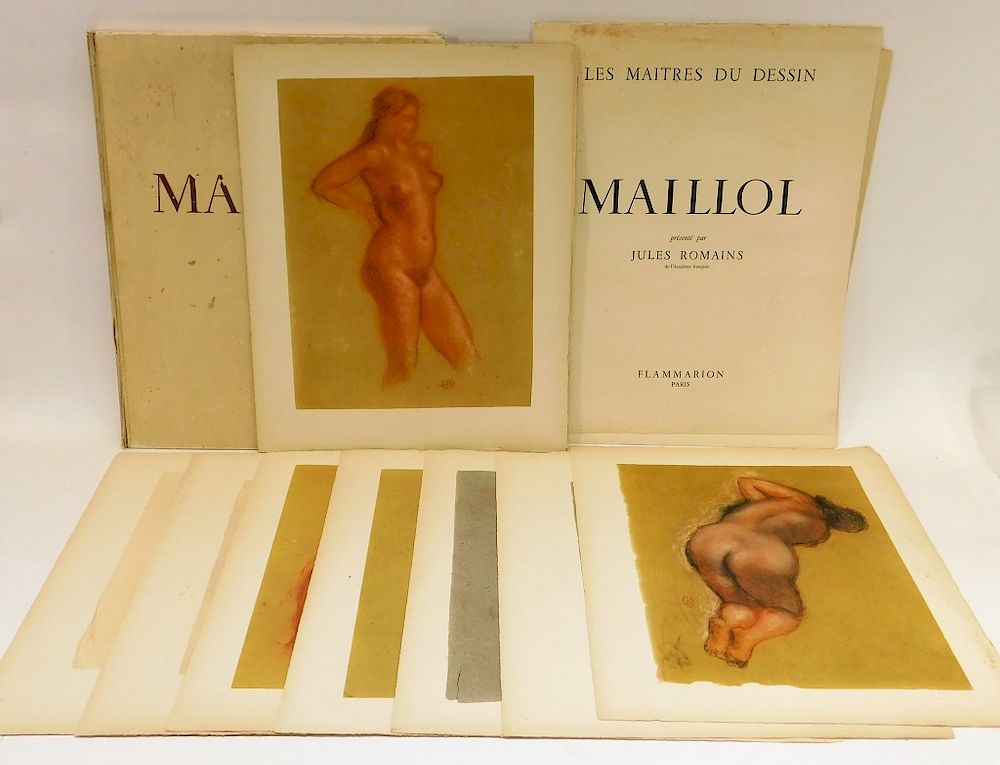 Appraisal: Artistide Maillol Portfolio Book by Jules Romains Artistide Maillol France