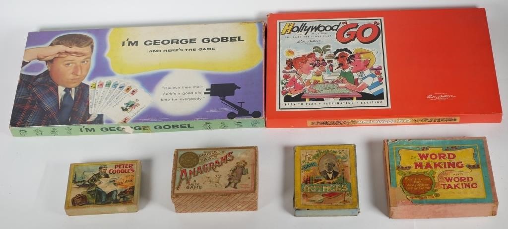 Appraisal: GROUP OF SIX ANTIQUE AND VINTAGE GAMESFour early s Victorian