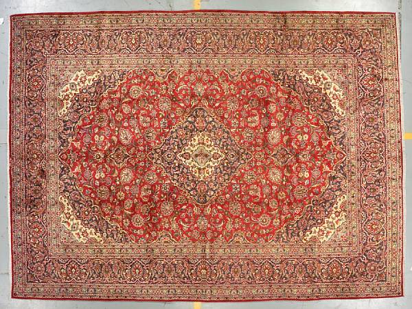 Appraisal: A Kashan carpet size approximately ft in x ft in