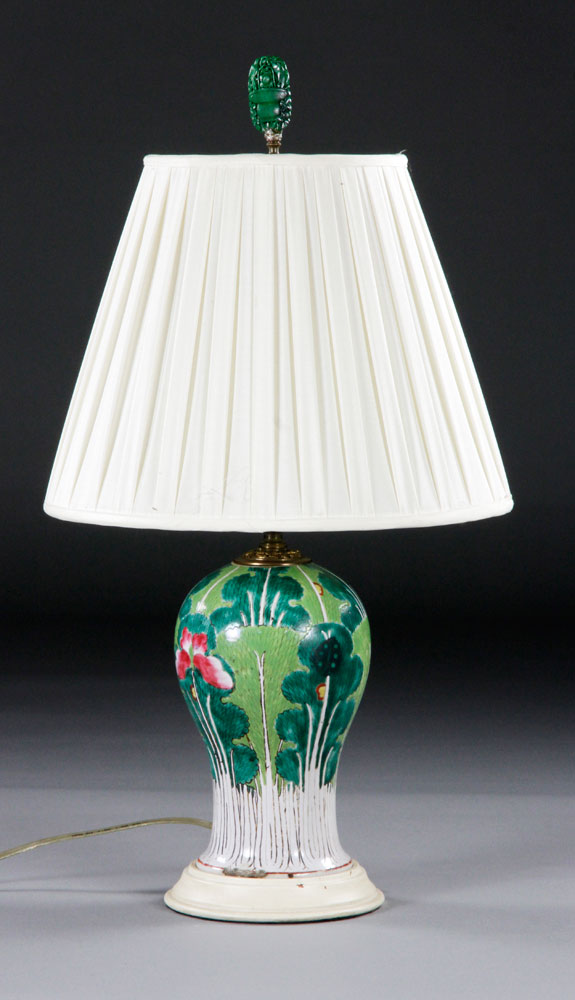 Appraisal: - th C Chinese Porcelain Vase Lamp th century Chinese