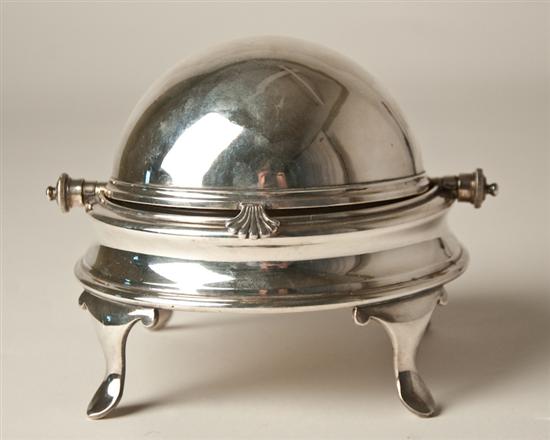 Appraisal: A Christofle Silver Cylindar Dome Butter Dish bearing the American