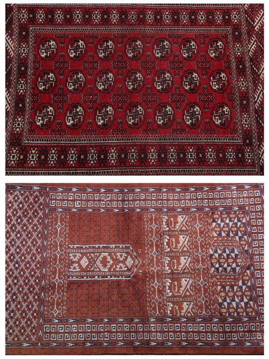 Appraisal: TWO BOKHARA RUGS - First ft in x ft in