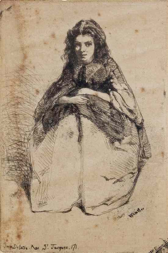 Appraisal: James Abbott McNeill Whistler American - Fumette from The French