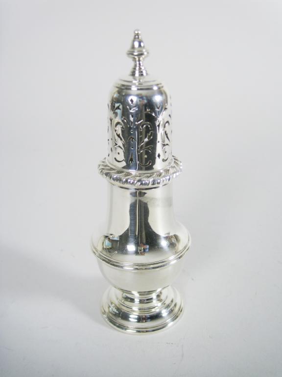 Appraisal: A George VI Sugar Caster with gadroon frieze London