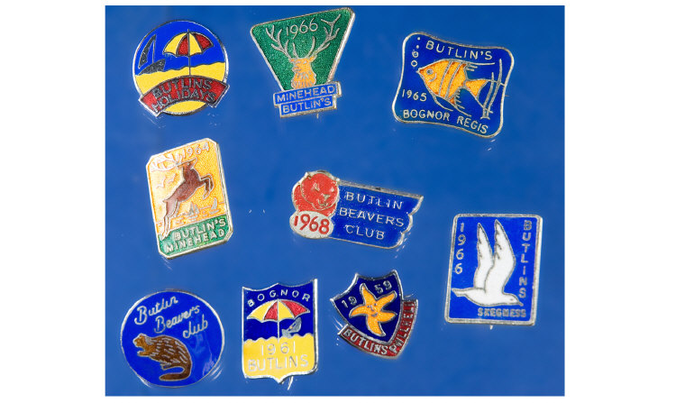 Appraisal: Collection Of Enamelled Butlins Pin Badges