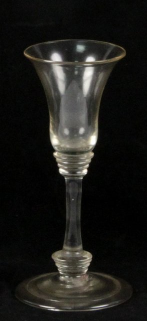 Appraisal: A late th Century ale glass with trumpet shaped bowl