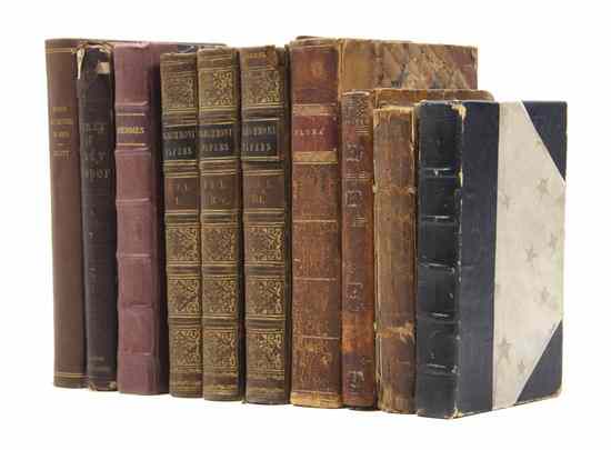 Appraisal: LEATHER BINDINGS A group of books Comprising Flora the Beauty