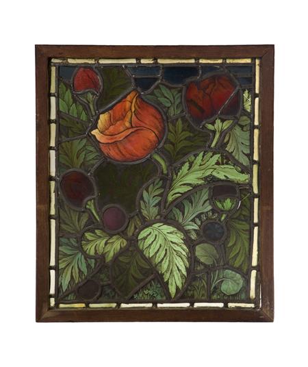 Appraisal: TH CENTURY ENGLISH SCHOOL ARTS CRAFTS STAINED AND LEADED GLASS