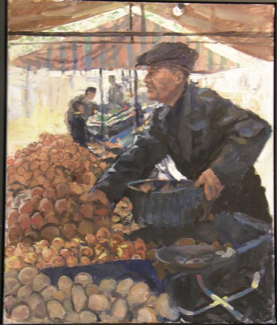 Appraisal: Hector Mcdonnell Irish b 'Potato Merchant Place St Catherine Brussels'