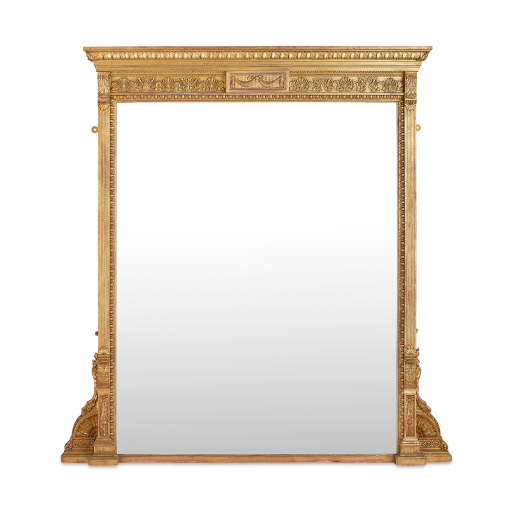 Appraisal: VICTORIAN GILTWOOD AND GESSO OVERMANTLE MIRROR TH CENTURY in the