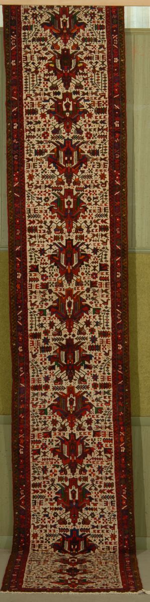 Appraisal: ORIENTAL RUG KARAJA RUNNER ' x ' With a series