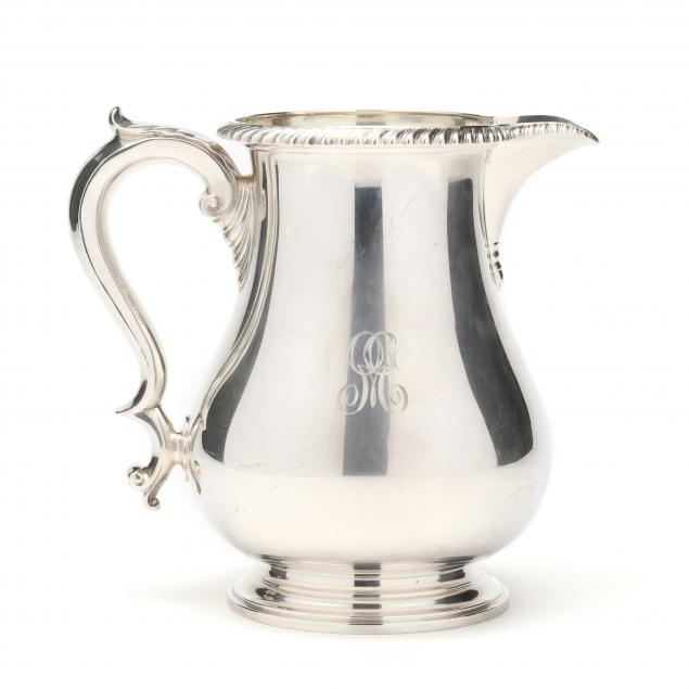 Appraisal: A Sterling Silver Water Pitcher by Gorham Pattern number Georgian