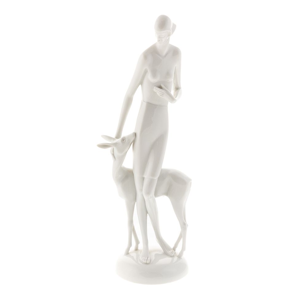 Appraisal: Rosenthal Porcelain Sculpture by Schliepstein Circa Art Deco white porcelain