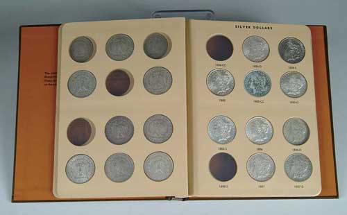 Appraisal: COIN U S MORGAN SILVER DOLLAR COLLECTION Collection includes assorted