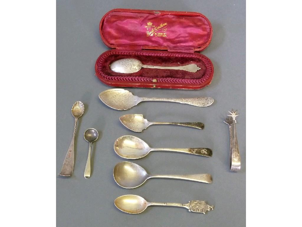 Appraisal: CASED GEORGE V CHILD'S SILVER SPOON by Thomas Bradbury with