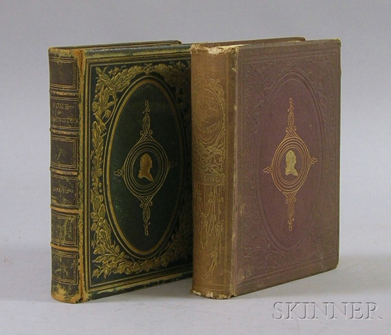 Appraisal: Benson J Lossing Home of Washington two copies gilt embossed